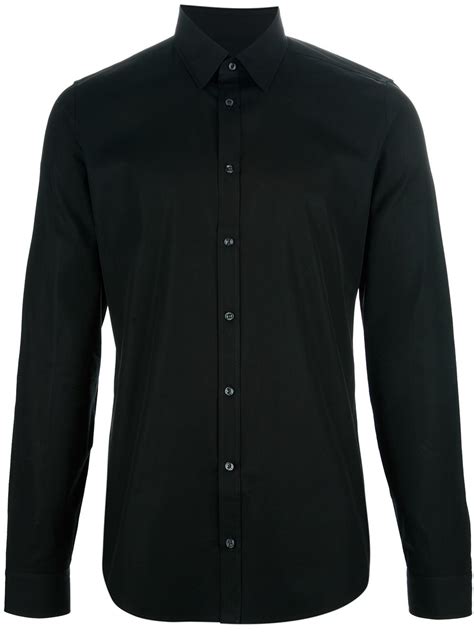 gucci men's black button down shirt|Gucci long sleeve button up.